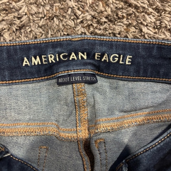 American Eagle Outfitters Women's Dark Blue Skinny Jeans - Picture 4 of 8